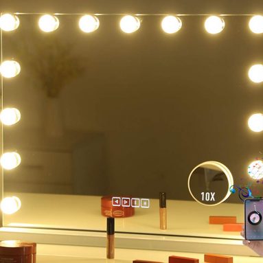 Bluetooth Hollywood Lighted Dressing Tabletop Mirror