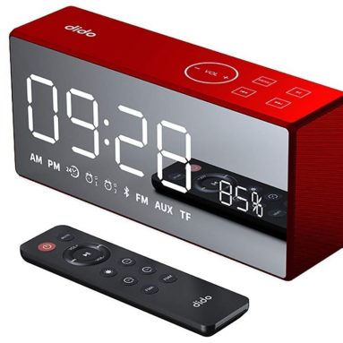 Bluetooth Speaker Alarm Clock Radio with Premium HD Sound & Large LED Screen Touch