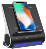 Bluetooth Speaker System and Fast 15W Qi Wireless Charging Docking Station for iPhone X/8/8plus Samsung S8/S8plus