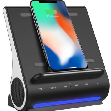 Bluetooth Speaker System and Fast 15W Qi Wireless Charging Docking Station for iPhone X/8/8plus Samsung S8/S8plus