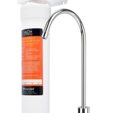 Brondell H2O+ Coral 1-Stage Under Counter Water Filter System with LED Faucet