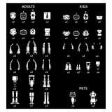 Build Your Robot Family Car Decal Set