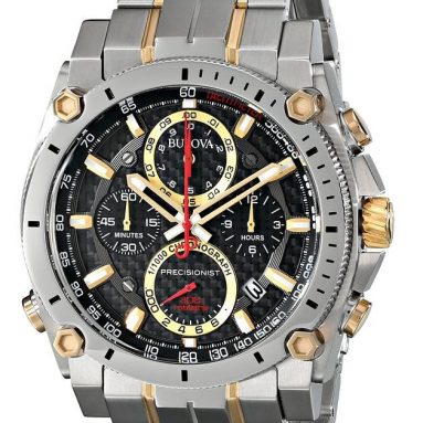Bulova Men’s Precisionist Analog Display Japanese Quartz Two Tone Watch