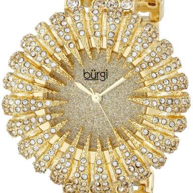 Burgi Women’s Analog Display Analog Quartz Gold Watch