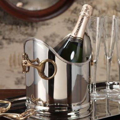 Butera Equestrian Wine Cooler with Horse Bit Handles