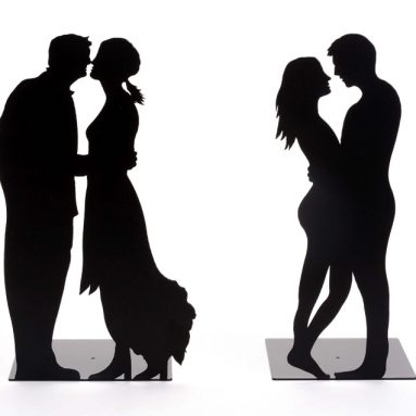 By The Book Love Metal Bookend Pair