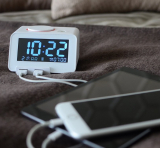 Alarm Clock Bluetooth Speaker Dual Port USB Charging Station Phone Charger