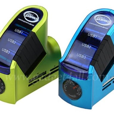 USB Hub And Card Reader Combo With Thermometer