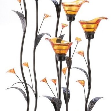 Calla Lily Flower Bunch Tealight Candle Holder
