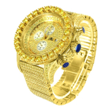 Diamond 14k Yellow Gold Finish Watch