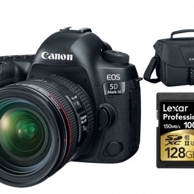 Canon EOS 5D Mark IV 30.4 MP DSLR Camera + EF 24-70mm f4L IS USM Lens 128GB Memory Card Bundle