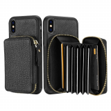 Case for iPhone XS Max, Genuine Leather Protective Case Cover with Wallet Card Holder