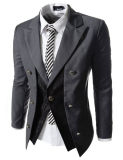 Casual Double Breasted High neck Slim fit Short Blazer Jacket