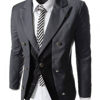 Casual Double Breasted High neck Slim fit Short Blazer Jacket