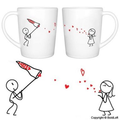 “Catch My Love” His and Hers Coffee Mugs