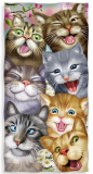 Cats Selfie Cotton Beach Towel