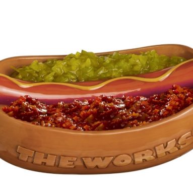 Ceramic 2-Pack Hotdog Condiment Server