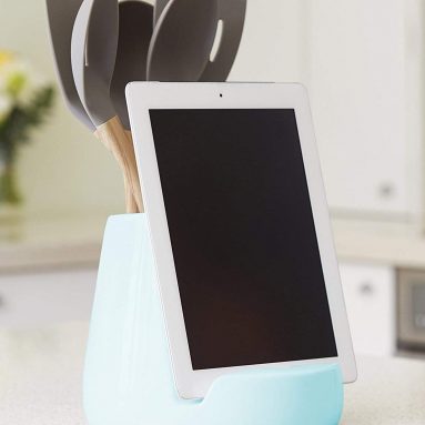 Ceramic Kitchen IPad Stand and Utensil Holder