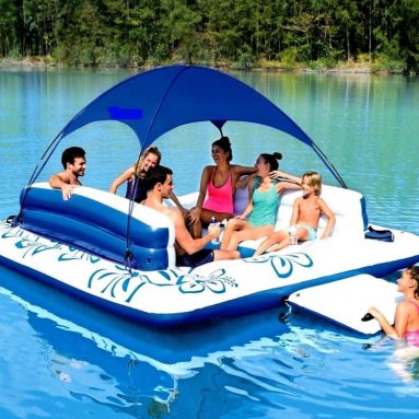 Chair Water Lounger Inflatable Lake Large Floating Island Lounge Raft
