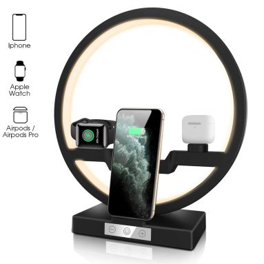 Charging Station with Nightlight Compatible Apple Watch Airpods iPhone