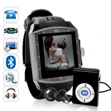 Sporty QuadBand Touchscreen Mobile Phone Watch