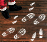 Christmas Decorations Footprints Party Decals Clings Floor Stickers