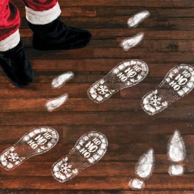 Christmas Decorations Footprints Party Decals Clings Floor Stickers