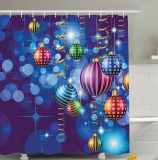 Christmas Decorations Shower Curtain Set