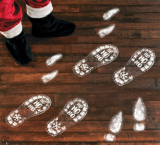 Christmas Footprints Floor Clings Stickers