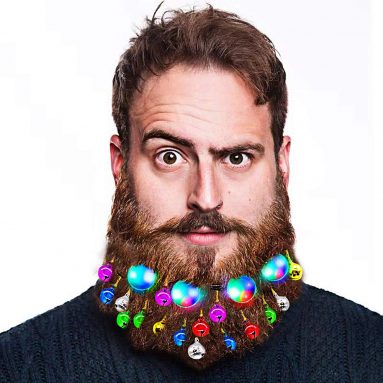 Christmas Light Up Beard Ornaments