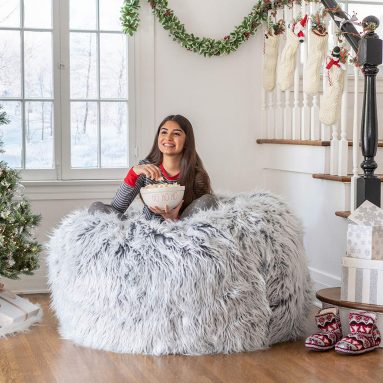 Christopher Knight Home Lycus Faux Fur Bean Bag Chair