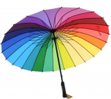 Classic Rainbow Pinwheel Pagoda Umbrella