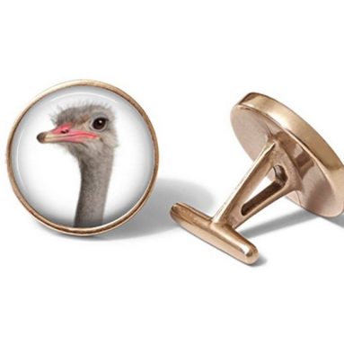 Ostrich Head Cufflinks