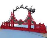 Holidaypop Christmas San Francisco Golden Gate Bridge Pop Up Card