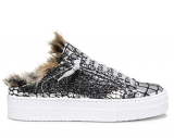 Women’s Clara Italian Leather Fur Sneaker