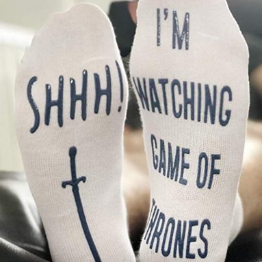 “Shhh I’m Watching Game Of Thrones” Funny Socks