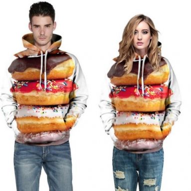 Galaxy Donut Big Pockets Drawstring Hoodie Sweatshirt