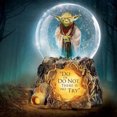 The Star Wars Yoda Musical Glitter Globe