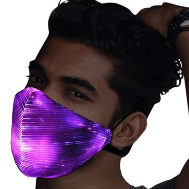 LED Mask with 7 Color Glowing Luminous Rave Mask