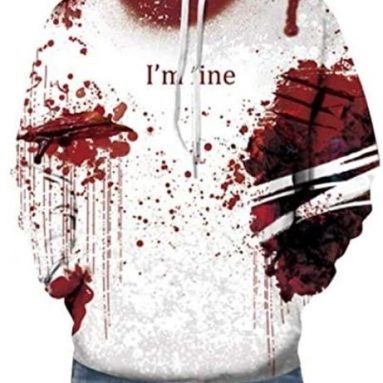 Scary Skeleton Blood 3D Print Hoodie Sweatshirt Top