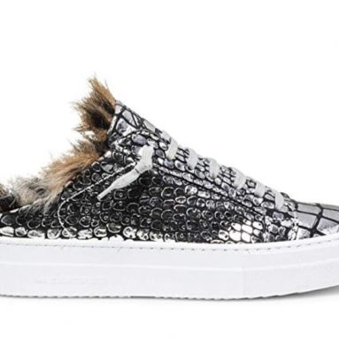 Women’s Clara Italian Leather Fur Sneaker