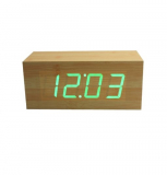 LED Wooden Clock Digital Imitation Wood Alarm