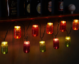 Mason Jar Outdoor String Lights