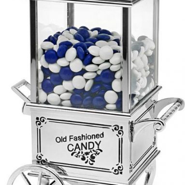 Silver Antique Candy Dispenser Cart