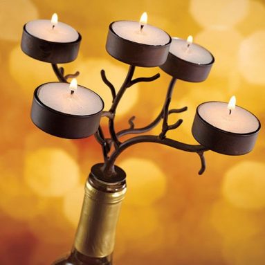 5 Tea Light Branches Wine Bottle Candelabra