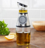 Press-and-Measure Oil & Vinegar Dispenser with Measurer Oil Bottle