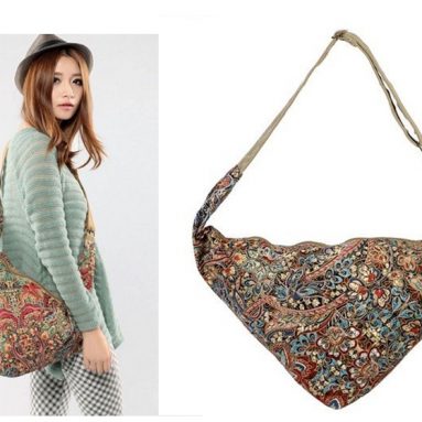 2013 Black Butterfly Waterproof Canvas Shoulder Bag