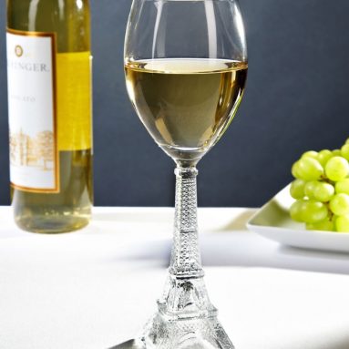 Eiffel Tower White Wine Glass