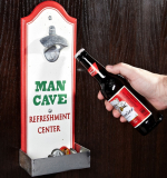 Man Cave Beer Bottle Opener with Cap Catcher