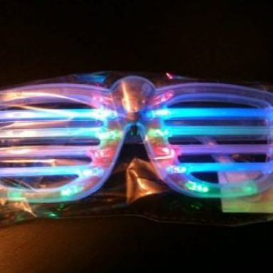 Light up LED Shutter Shades Multicolor Rockstar Sunglasses